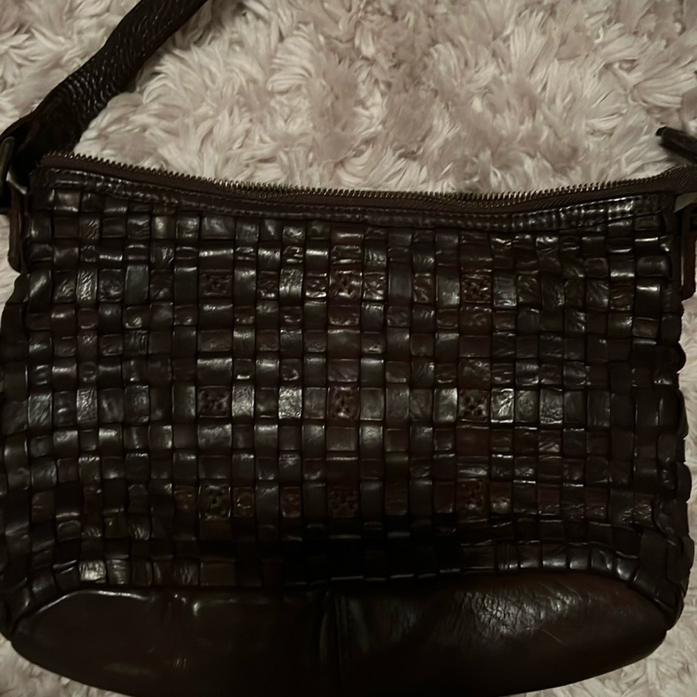 Dark brown very nice genuine leather bag